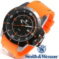 【キャンペーン対象外】 Smith & Wesson スミス＆ウェッソン TROOPER WATCH 腕時計 ORANGE/BLACK SWW-397-OR