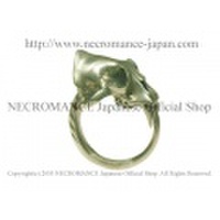 【ネクロマンス NECROMANCE】 サイドシルバーサーベルタイガーリング Side Silver Saber Tiger Skull Ring 骸骨 指輪