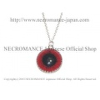 【ネクロマンス NECROMANCE】 シルバークラウン義眼ネックレス Silver Crown Glass Eye Necklace ＜レッド/Red/赤＞目玉 王冠