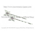 【ネクロマンス NECROMANCE】 フィリグリーバタフライヘアーピン Filagree Butterfly Hair Pins＜ピンク/Pink/桃色＞蝶々 ラインストーン