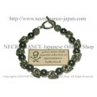 【ネクロマンス NECROMANCE】 ヘマタイト スカルブレスレット Hematite Skull Bracelet 赤鉄鉱 骸骨