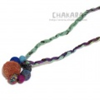 【メール便OK】ポンポンリングネックレス