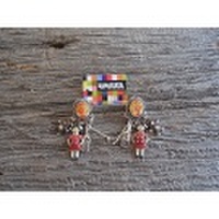 【メール便可】TARATATA　Pouponシリーズ　女の子とクマのぬいぐるみのピアス（フランス）