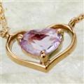 【送料無料】K10ピンクゴールドアメジストネックレス