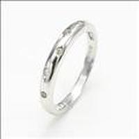 【送料無料】　Plus-プリュス-K10ホワイトゴールドダイヤモンドリング