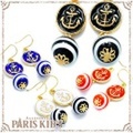 アンカー × ストライプ ボール ピアス パリスキッズ本店 原宿 pariskid’s 公式 通販 安い colpo