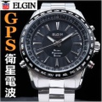 エルジン ELGIN GPS衛星電波時計 メンズ GPS2000S-B　【送料無料】