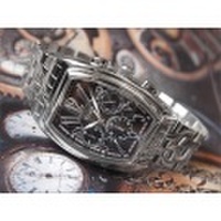 エルジン ELGIN 腕時計 クロノグラフ FK1215S-B 黒 メタルベルト