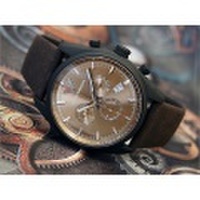 エンポリオアルマーニ EMPOLIO ARMANI 腕時計 AR6078 クォーツ クロノグラフ メンズ レザーベルト