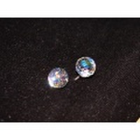 オーロラボールシルバーピアス（大）