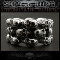 クリックポストのみ送料無料！ シルバーリング リング 指輪 髑髏 スカル キースリング シルバー925 Silver Ring Skull (ID sr0776r61)