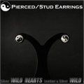 クリックポストのみ送料無料！ピアス　太極図　陰陽　シルバー925 Yin‐yang Positive&Negative Duality Sterling silver Pierced Earrings (ID se3234)
