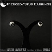 クリックポストのみ送料無料！ピアス　太極図　陰陽　シルバー925 Yin‐yang Positive&Negative Duality Sterling silver Pierced Earrings (ID se3234)
