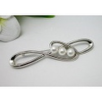 シルバー あこやパールブローチ 真珠3個付き