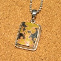 シルバー925 オーシャンジャスパー ハンドメイドペンダントトップ ST-211