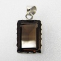シルバー925 スモーキークォーツハンドメイドペンダントトップ ST-46