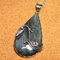 シルバー925 ラブラドライトハンドメイドペンダントトップ ST-374