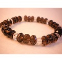 スモーキークォーツ・水晶・（ボタンカット）ブレスレット