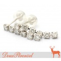 ダイヤモンド デザインピアス K18WG D:0.36 D:0.36 【18金ホワイトゴールド】【レディース】【女性】【Diamond】