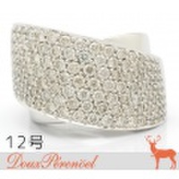 ダイヤモンド パヴェ リング 12号 K18WG D:2.63 【18金ホワイトゴールド】【daiamnd】