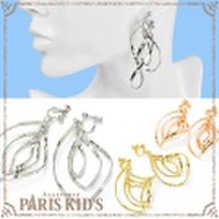 トリプル スパイラル サークル イヤリング