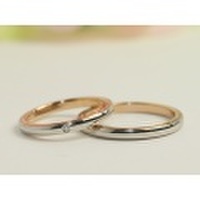 ニナリッチ（NINA RICCI）結婚指輪ペアー2本分【プラチナ900/ピンクゴールド18】