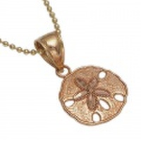 ハワイアンジュエリー / 14Kピンクゴールド　サンドダラートップ