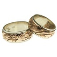 ハワイアンジュエリー 14金2トーン オーダーメイドリング お得なペア特価セット！