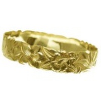 ハワイアンジュエリー 本格オーダーメイドゴールドバングル バレル 基本の厚み1.5mm 18mm　選べるデザインやゴールドカラー