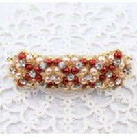 バレッタ／ワインレッド＆ピンク