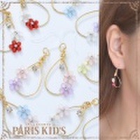 ピアス フラワー 花 雫型 樹脂ピアス フラワー ティアドロップ お花 フレーム hrtrd ymgir