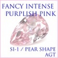 ピンクダイヤモンド ルース (裸石) 0.08ct(GIA), Fancy Intense Pink (GIA), Fancy Intense Purplish Pink (AGT) , SI-1, ペアシェイプ GIA、AGTジェムラボラトリー　【 送料無料 】