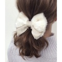 ファーリボンゴム/3カラー