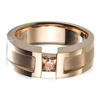 ブラウンジルコニアシルバーリング