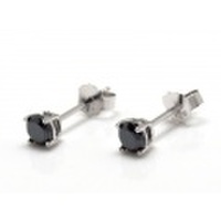 ブラックＣＺ・シルバーピアス/pi039