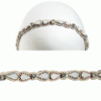 ブランド-Deepa Gurnaniヘアアクセサリー◆ＷＢBRシックペタルリボンヘアバンド◆アイボリー×ミルキーピンク