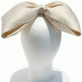 ブランド-TOUCAN HATS【ウェディング】【パーティ】ヘアアクセサリー◆シルクシャンタンリボンバレッタ◆アイボリー