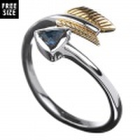 ブルートパーズ アロー リング シルバー アクセサリー 指輪 [シルバーリング] 弓矢 フリーサイズ