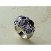 ボリュームシルバーリング(紫)