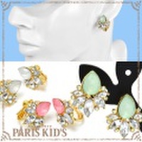 ミルキー ドロップ ビジュー イヤリング josim