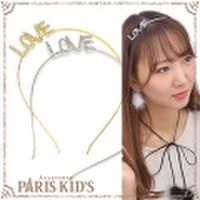 ラインストーン ＬＯＶＥ カチューシャ ヘアアクセサリー ゴールド シルバー hrtrd colpo