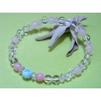 ラリマー＆ピンクオパールデザインブレス1