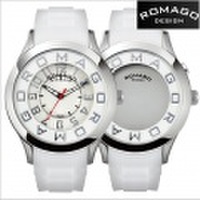 ロマゴデザイン ROMAGO DESIGN 腕時計 ATTRACTION（アトラクション） ミラーウォッチ シリコンラバーベルト/ホワイト x シルバー文字盤 RM015-0162PL-SVWH【送料無料】