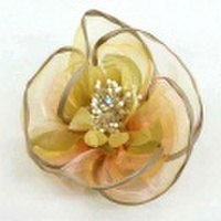 激安小物・コサージュ：ブラウンオレンジ・KL-18206001-brown-orange