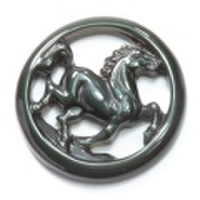 限定!高品質!レインボーオブシディアンの馬カービングPT 【天然石・パワーストーン】