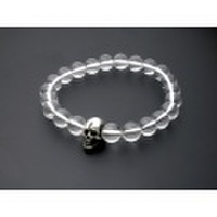 守護梵字ミニ髑髏数珠ブレス【水晶】【オニキス】【タイガーアイ】