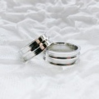 手作りアクセサリー【グルーデコアクセサリー土台】　ダブルエタニティリング46　12/14号　指輪　ステンレス素材【メール便OK】