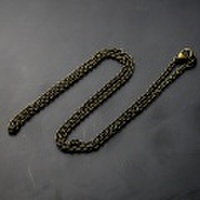 真鍮製アズキチェーン・50センチ・古美仕上げ