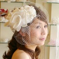 大ぶりブライダルヘッドドレス 髪飾りヘアアクセサリー B-201