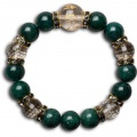 大玉七梵字水晶ブレスレット【リアルアベンチュリン】（メンズ）